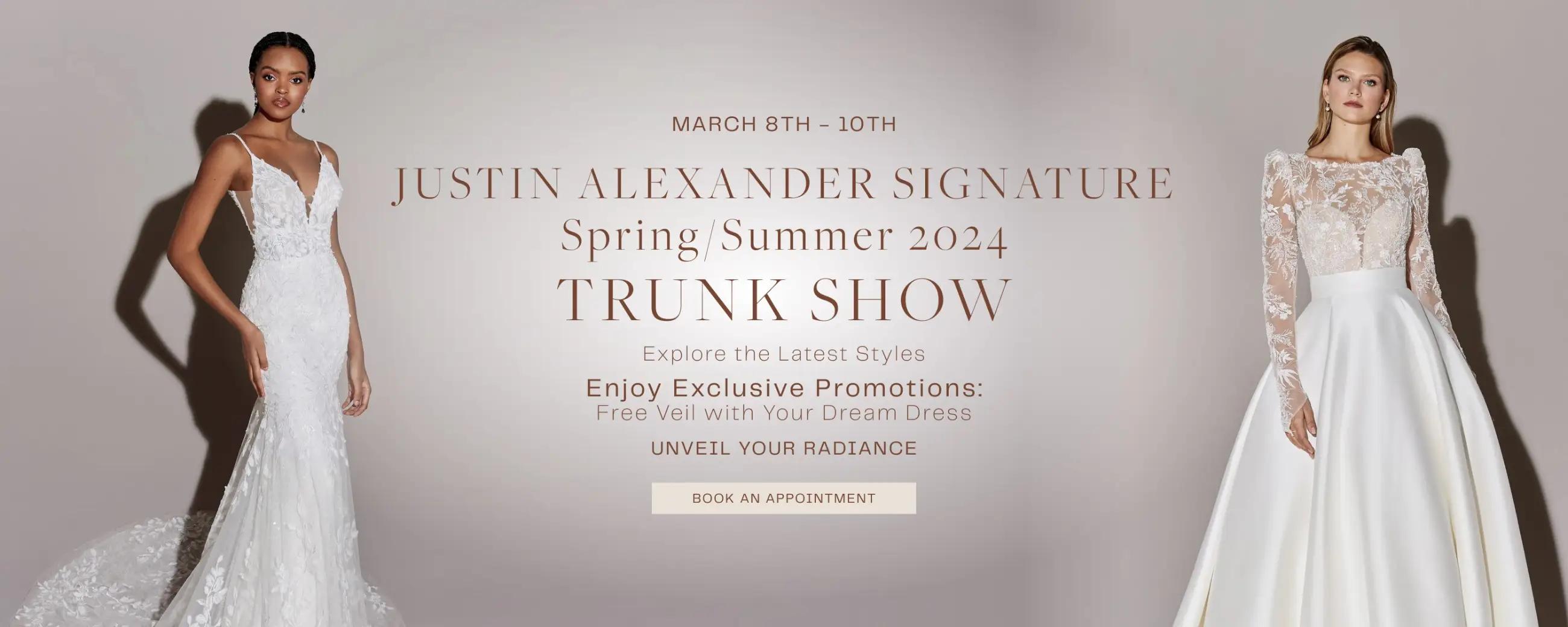 Desktop Justin Alexander Signature Spring Summer 2024 Trunk Show Banner